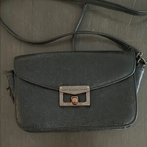 Marc Jacobs Black Crossbody Bag with Gold Hardware